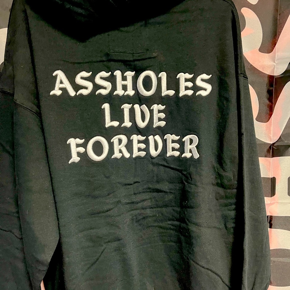 Embroidered hoodie Front and Back
